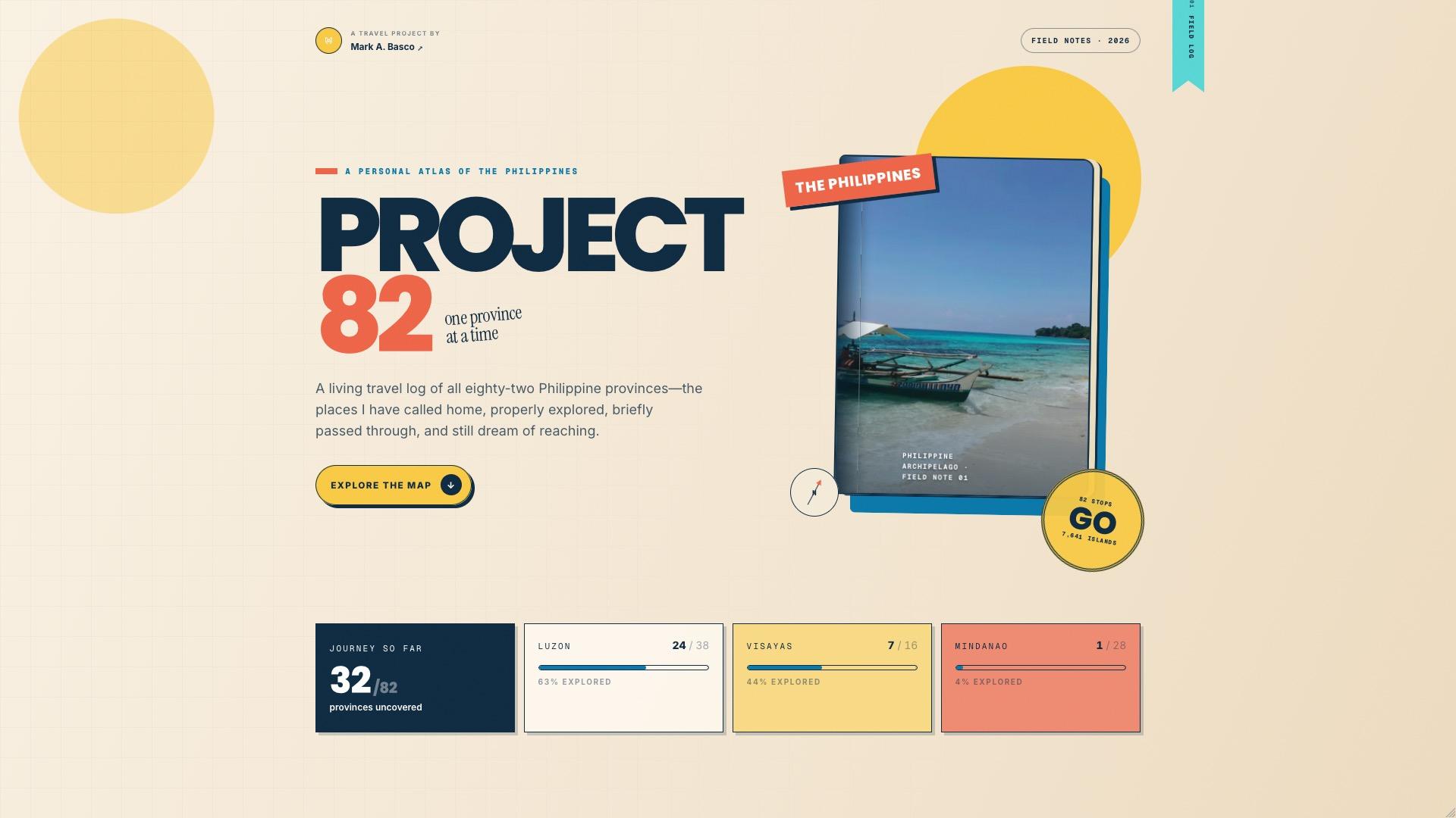 The Project 82 map of the Philippine provinces